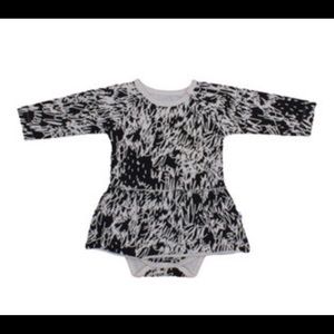 Noe & Zoe Organic Skirted Scribble Onesie